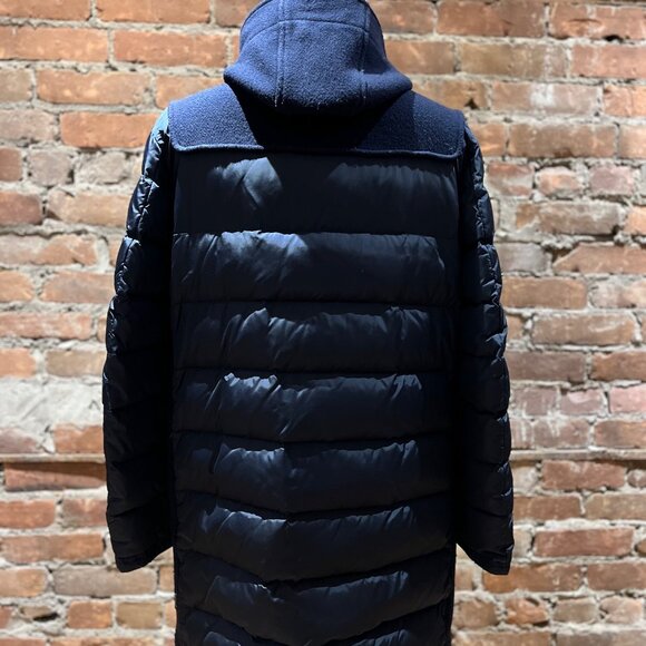 Moncler Wool Duffle Coat with Down-Filled Sleeves - Picture 4 of 11